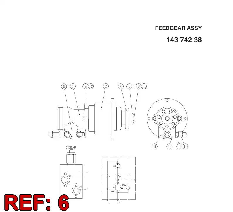 88020469 880 204 69 O-RING (BETWEEN VALVE AND MOTOR) - Sandvik Technical Drawing