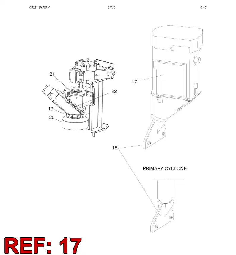 88021199 880 211 99 DUST FILTER CARTRIDGE - Sandvik Technical Drawing