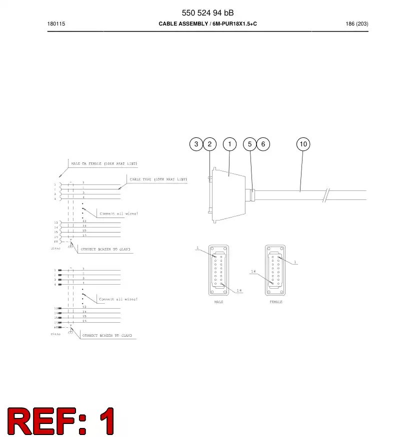 88021629b 880 216 29b Case, Multipolar Connector - Sandvik Technical Drawing