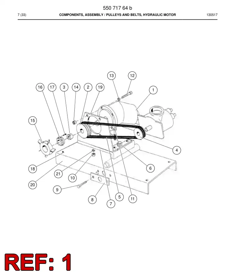 88021889b 880 218 89b Pump Assembly, Hydraulic - Sandvik Technical Drawing