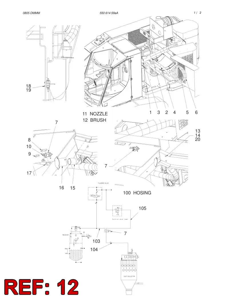 88027689 880 276 89 Brush - Sandvik Technical Drawing