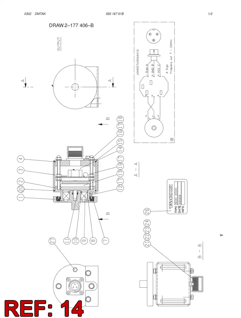 88031939 880 319 39 SENSOR CARD - Sandvik Technical Drawing