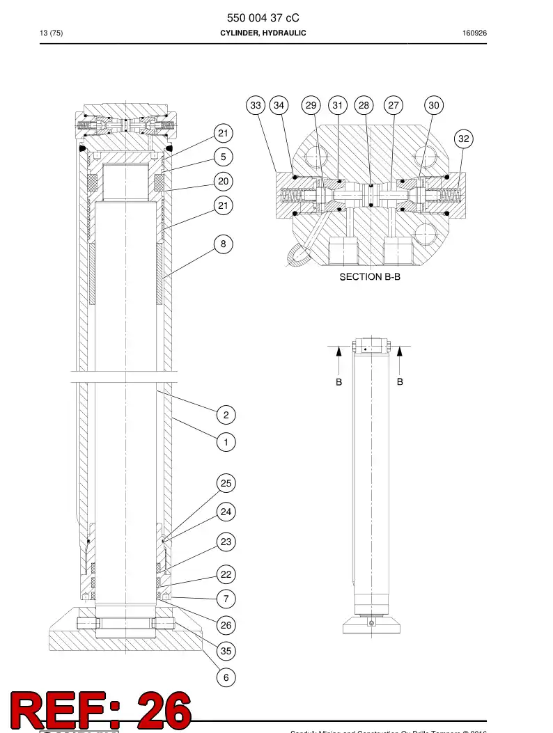88034429a 880 344 29a LIMPIAPARABRISAS - Sandvik Technical Drawing