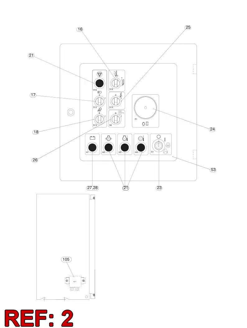 88046199 880 461 99 DRILLING CONTROL - Sandvik Technical Drawing