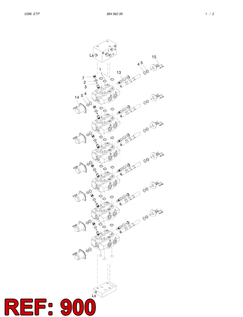 88048929 880 489 29 SEAL KIT (SECTION-SECTION) - Sandvik Technical Drawing