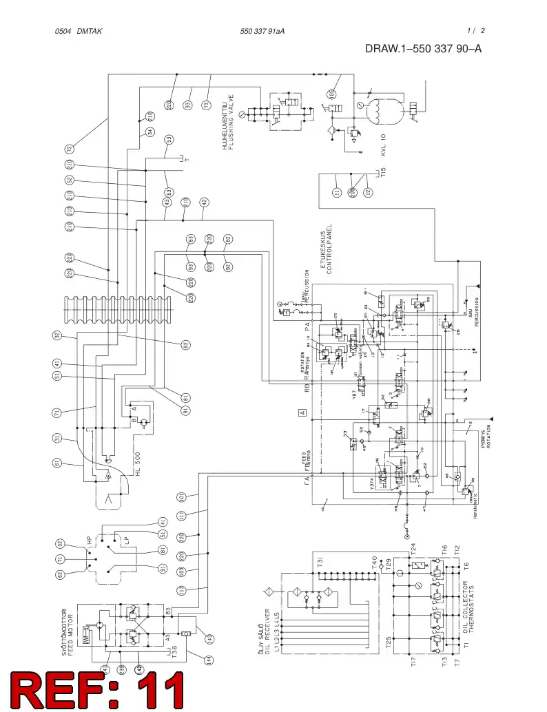 88052599 880 525 99 HOSE ASSY - Sandvik Technical Drawing
