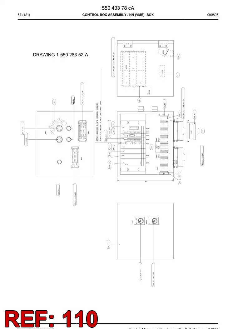 88075859 880 758 59 DC/DC converter - Sandvik Technical Drawing