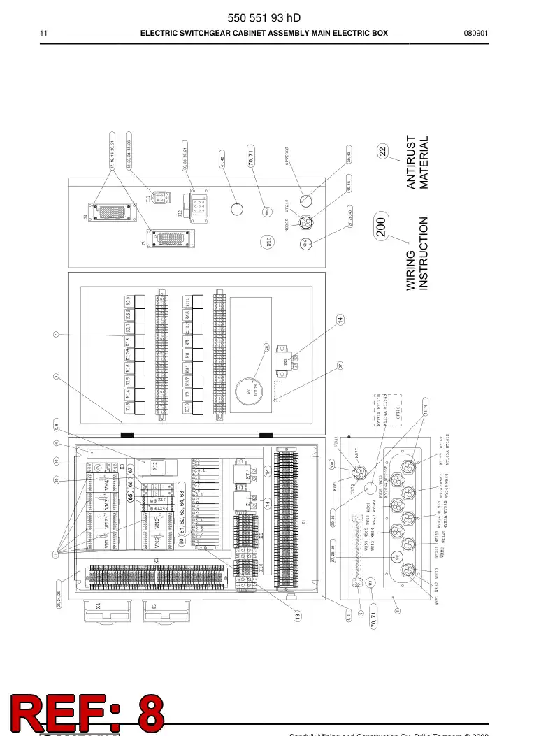 88083609a 880 836 09a Relay - Sandvik Technical Drawing