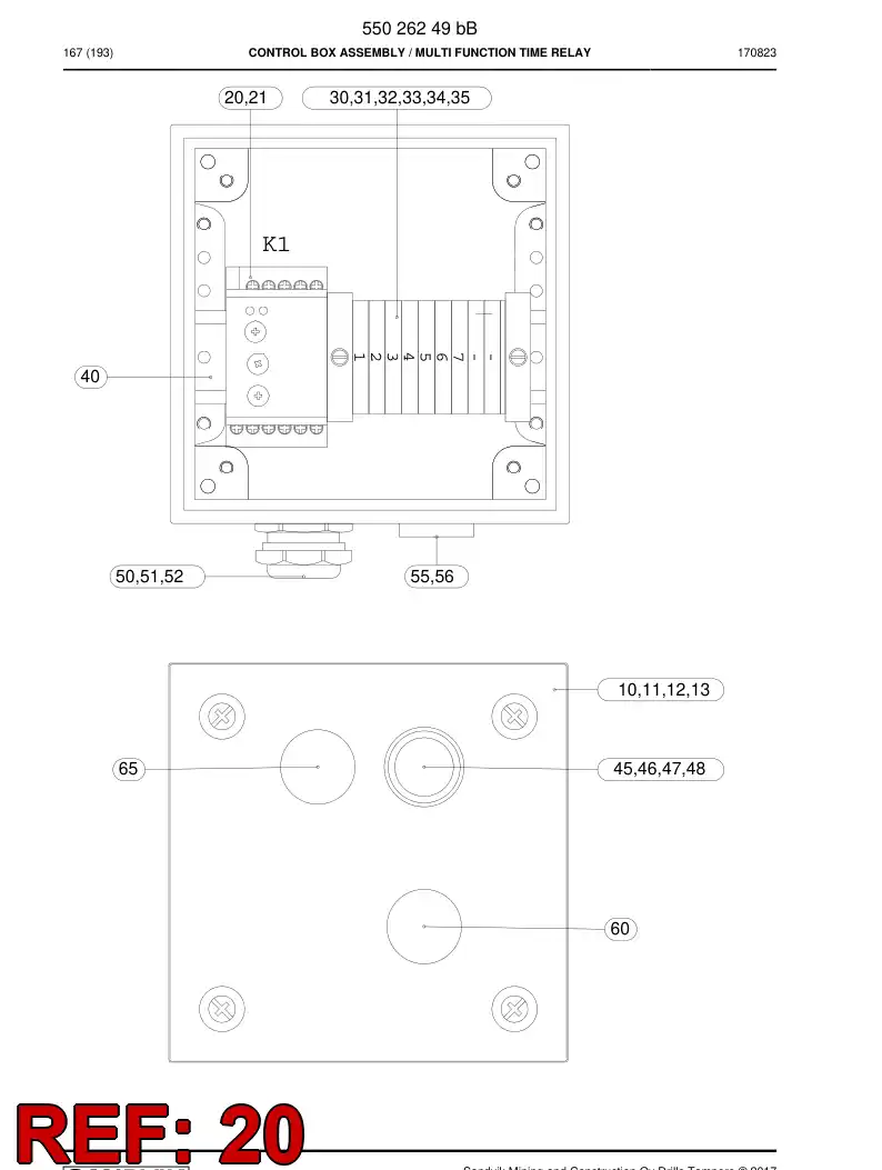 88095659d 880 956 59d Relay, Time - Sandvik Technical Drawing