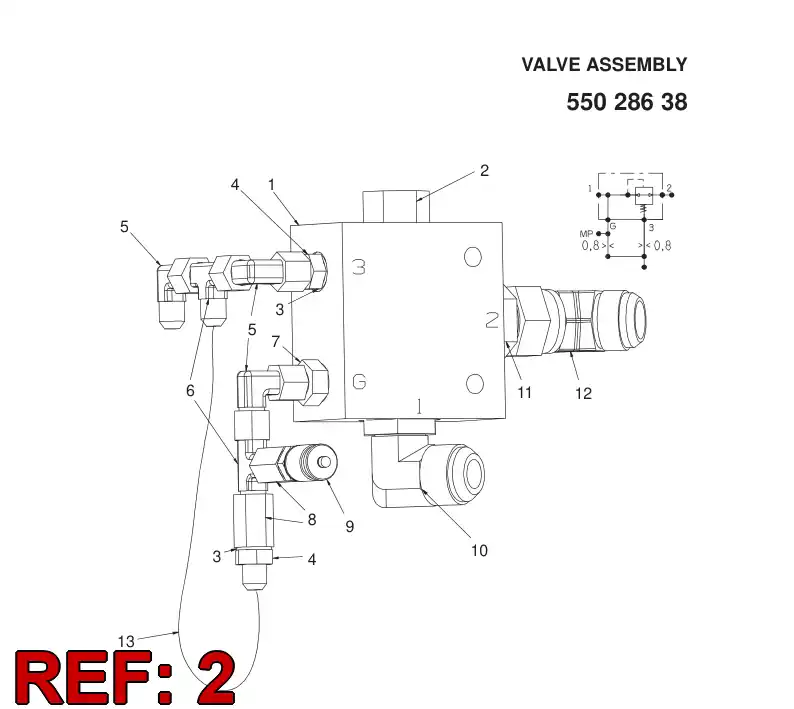 88110989 881 109 89 VLVULA, COMPENSADOR DE PRESSO - Sandvik Technical Drawing