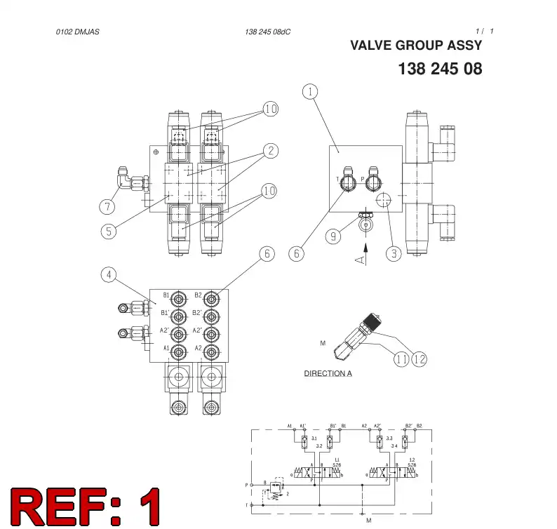 88112059 881 120 59 Block, Valve - Sandvik Technical Drawing