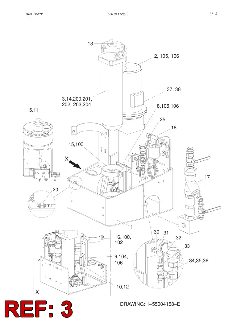 88113629 881 136 29 881-136-29 RETURN FILTER - Sandvik Technical Drawing