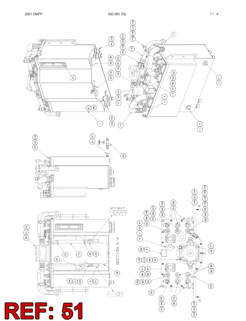 88113759 881 137 59 RETURN FILTER - Sandvik Technical Drawing