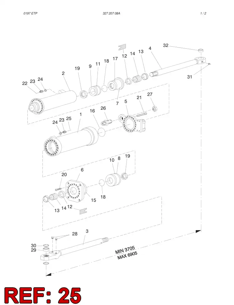 88122089 881 220 89 HYDR.HOSE ASSEMBLY - Sandvik Technical Drawing