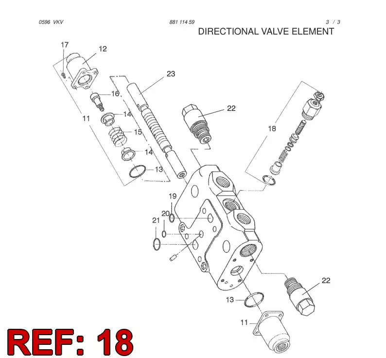 88122519 881 225 19 ADJUSTABLE CHECK VALVE - Sandvik Technical Drawing