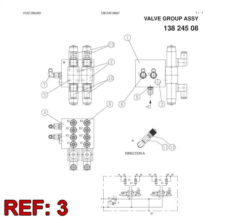 88122649 881 226 49 PRESSURE REDUCING VALVE - Sandvik Technical Drawing