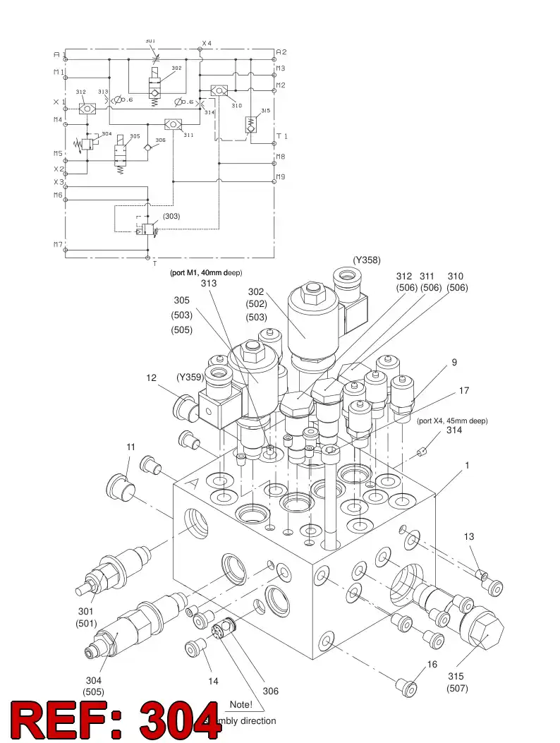 88126839 881 268 39 Valve, Pressure Relief - Sandvik Technical Drawing