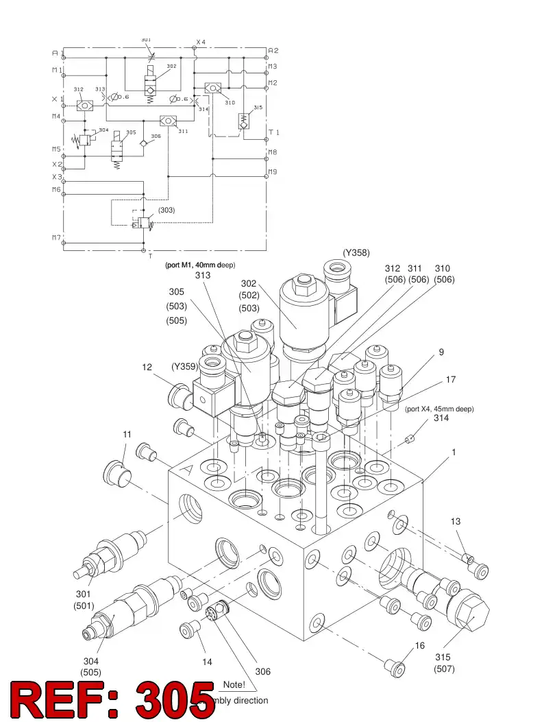 88127289 881 272 89 Valve, Spool, Directional - Sandvik Technical Drawing