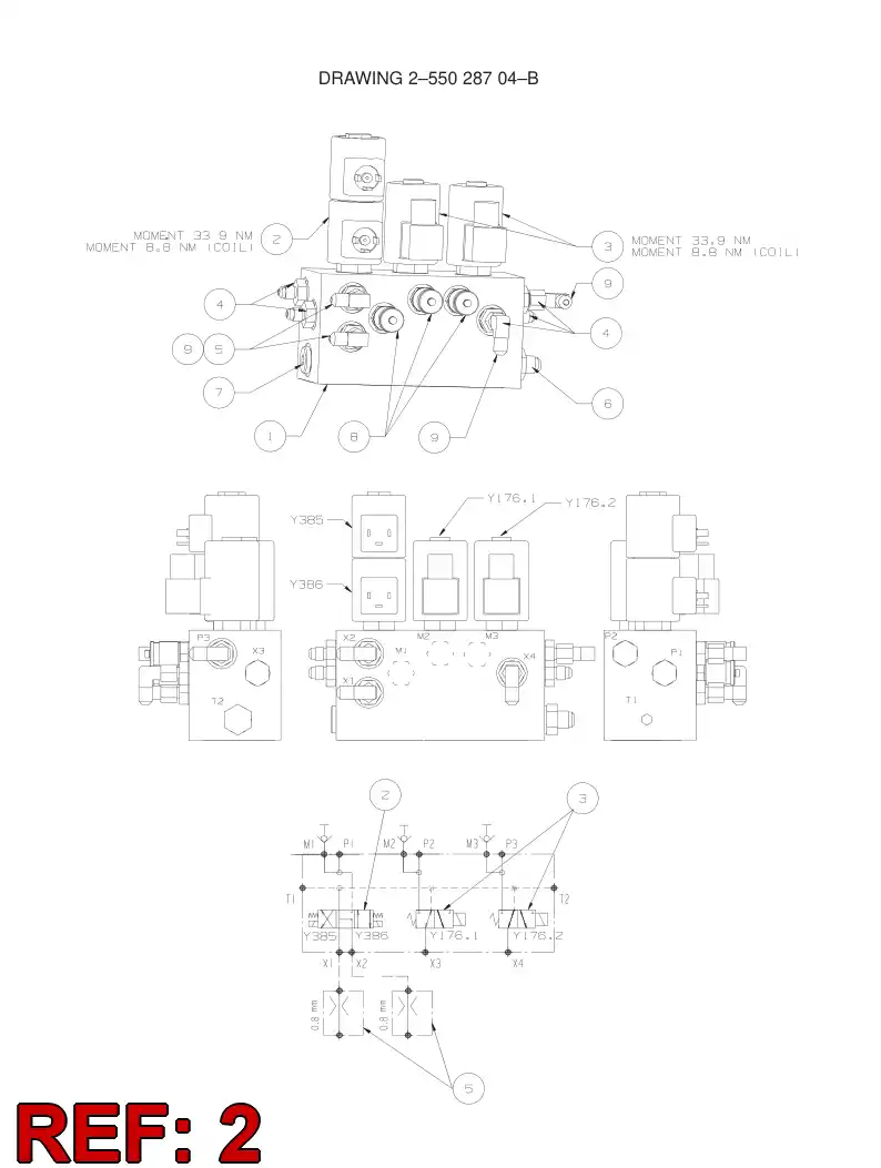 88127309 881 273 09 DIRECTIONAL VALVE - Sandvik Technical Drawing