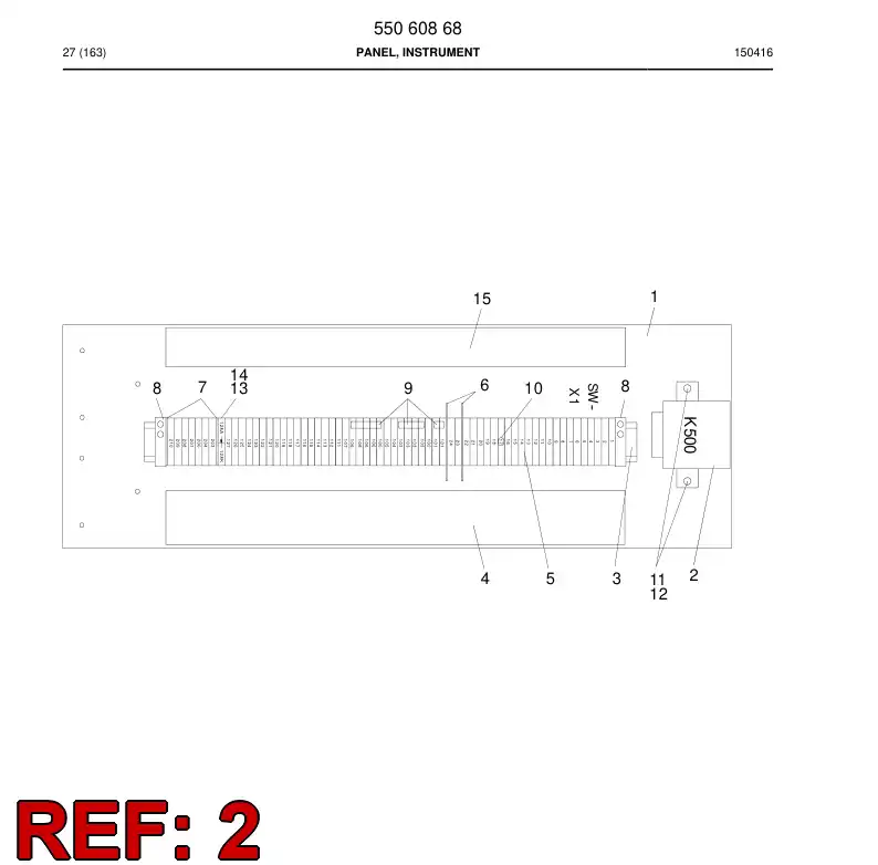88130809 881 308 09 Relay - Sandvik Technical Drawing