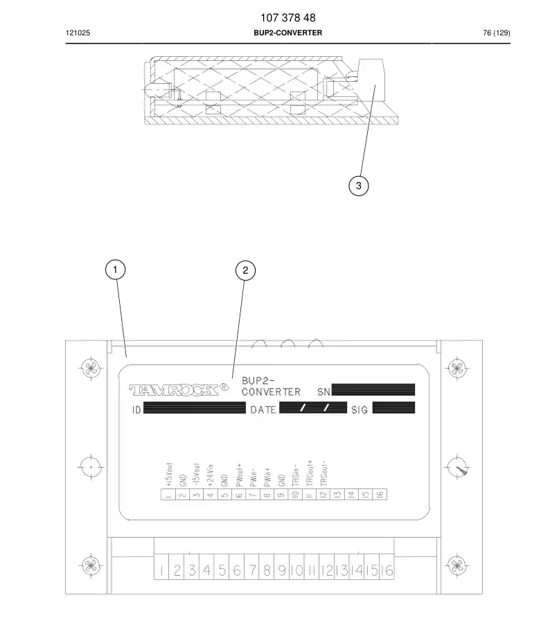 88143999 881 439 99 Plug connector - Sandvik Technical Drawing