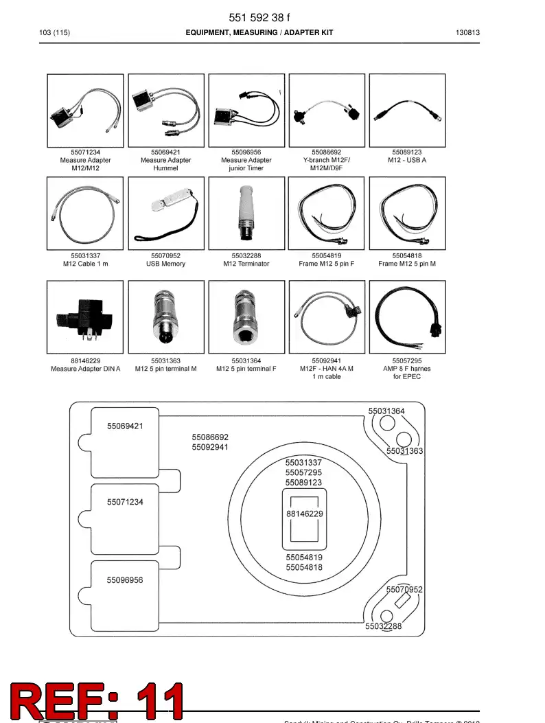 88146229 881 462 29 Measuring adapter - Sandvik Technical Drawing