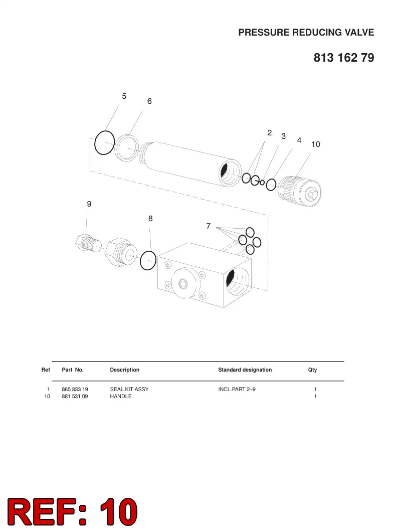 88153109 881 531 09 HANDLE - Sandvik Technical Drawing