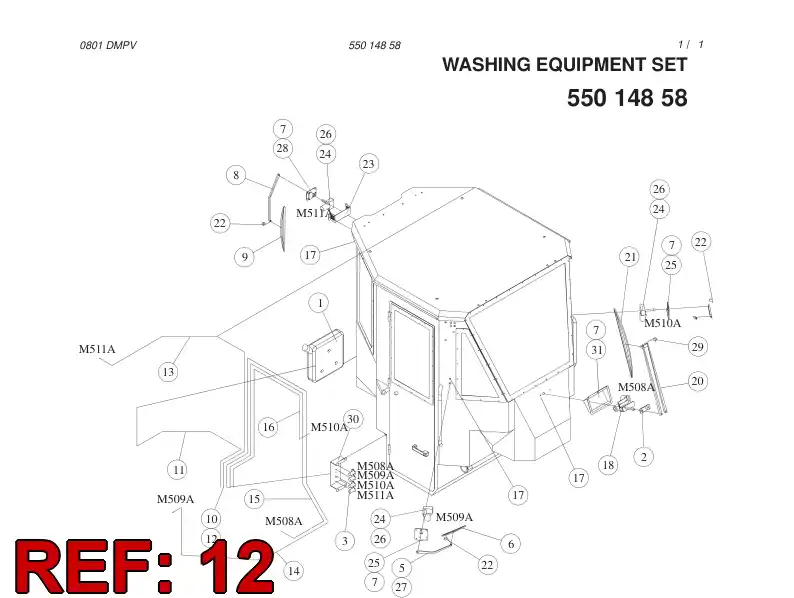 88162939 881 629 39 HOSE 2 - Sandvik Technical Drawing
