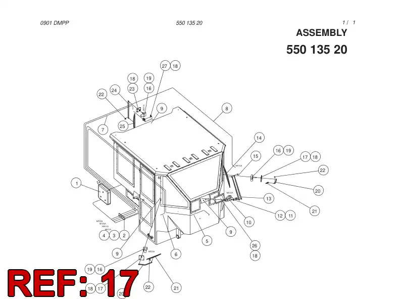 88164139 881 641 39 MOUNTING PLATE - Sandvik Technical Drawing