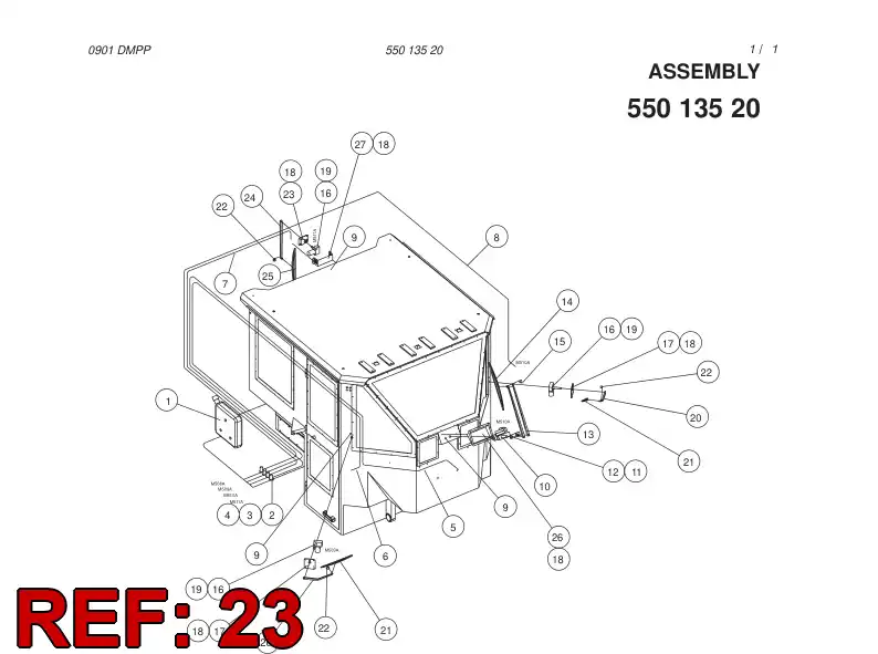 88164679 881 646 79 PLATE - Sandvik Technical Drawing