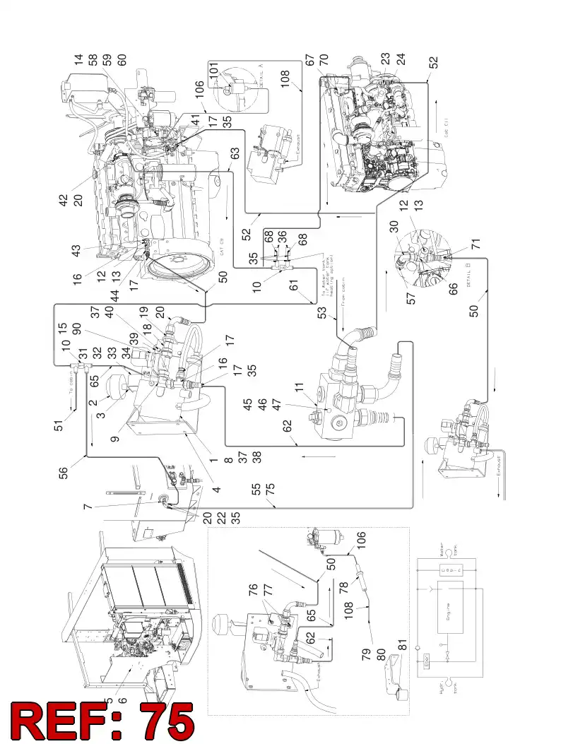 88175869 881 758 69 HOSE - Sandvik Technical Drawing