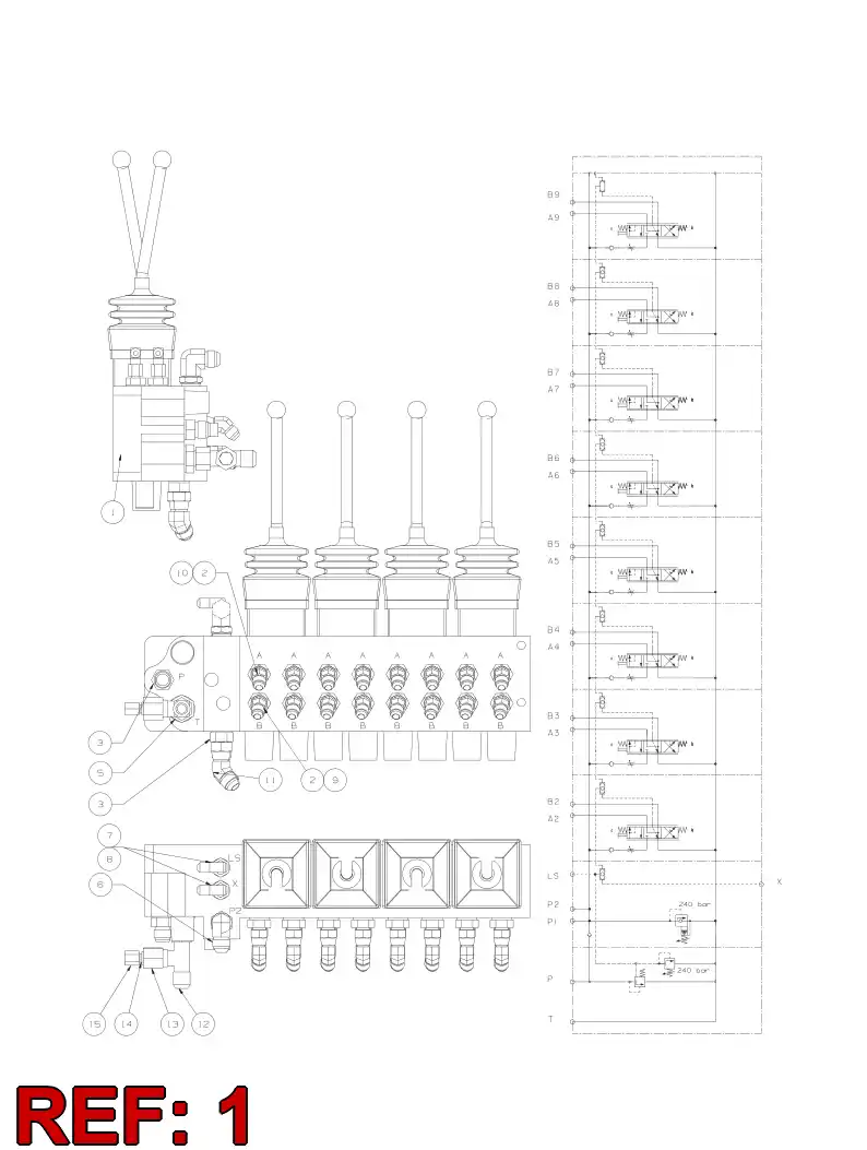 88178109 881 781 09 DIRECTIONAL VALVE - Sandvik Technical Drawing