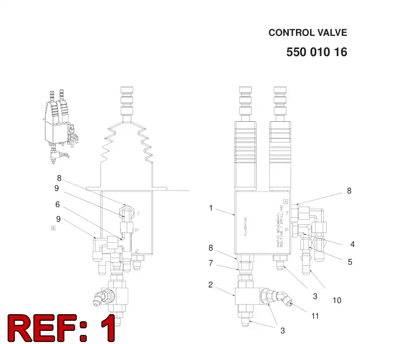 88178229 881 782 29 PILOT CONTROL VALVE - Sandvik Technical Drawing