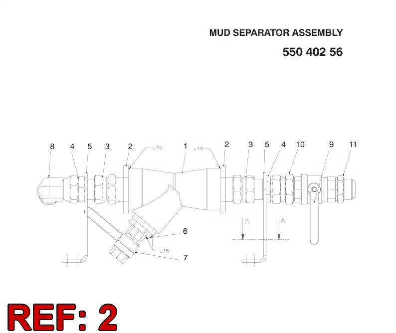 88182869 881 828 69 ADAPTER (HYDRAULIC) - Sandvik Technical Drawing