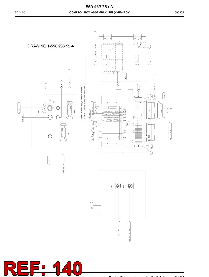 88183059 881 830 59 Front cover - Sandvik Technical Drawing