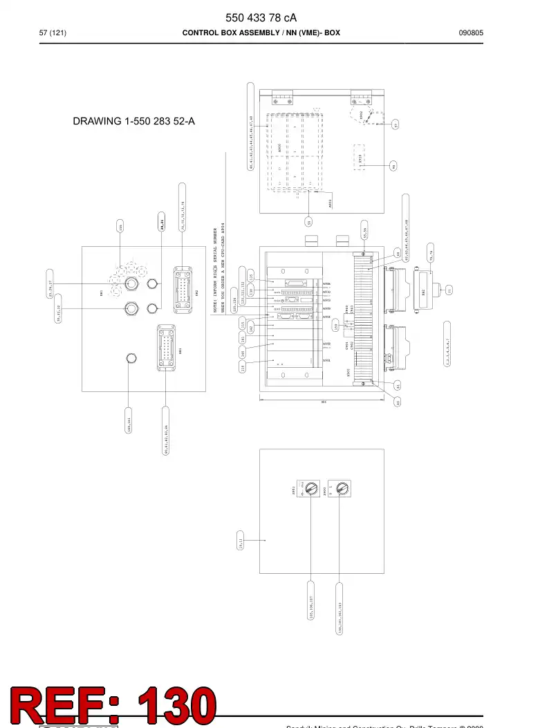 88183189 881 831 89 Front cover - Sandvik Technical Drawing