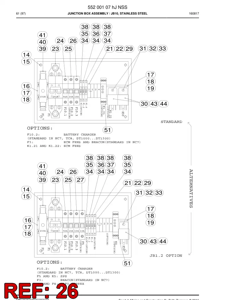 88188129a 881 881 29a Circuit Breaker - Sandvik Technical Drawing