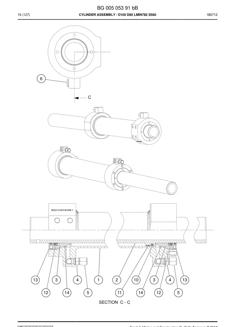 88209409a 882 094 09a Seal Kit - Sandvik Technical Drawing