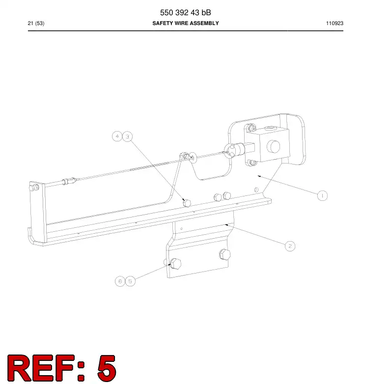 88212509a 882 125 09a Holder, Cable - Sandvik Technical Drawing