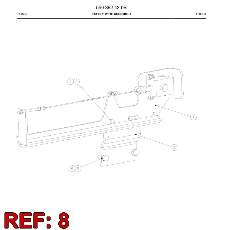 88212629a 882 126 29a SUPORTE CABLE - Sandvik Technical Drawing