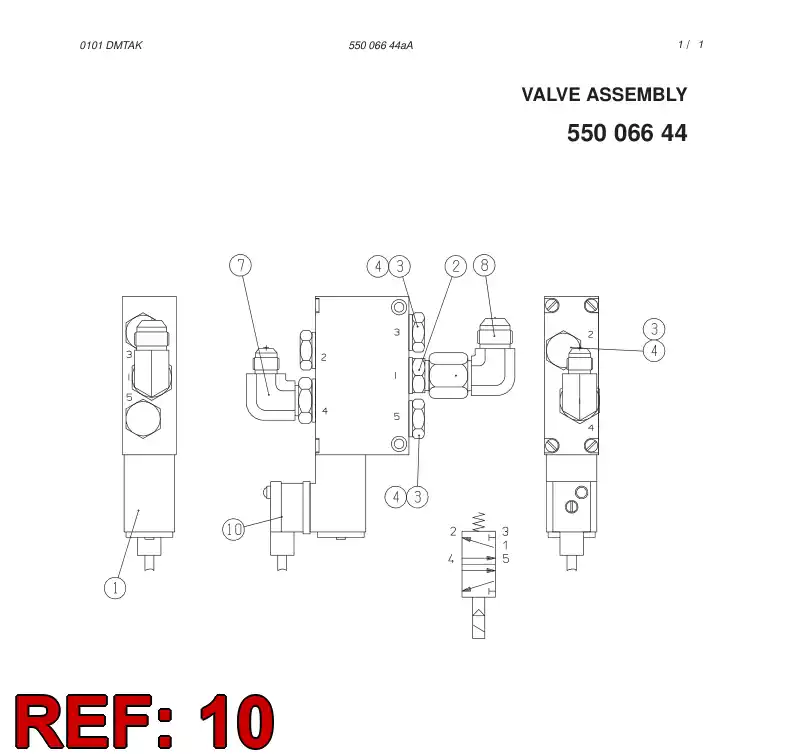 88213079 882 130 79 SOLENOID VALVE ADAPTER - Sandvik Technical Drawing
