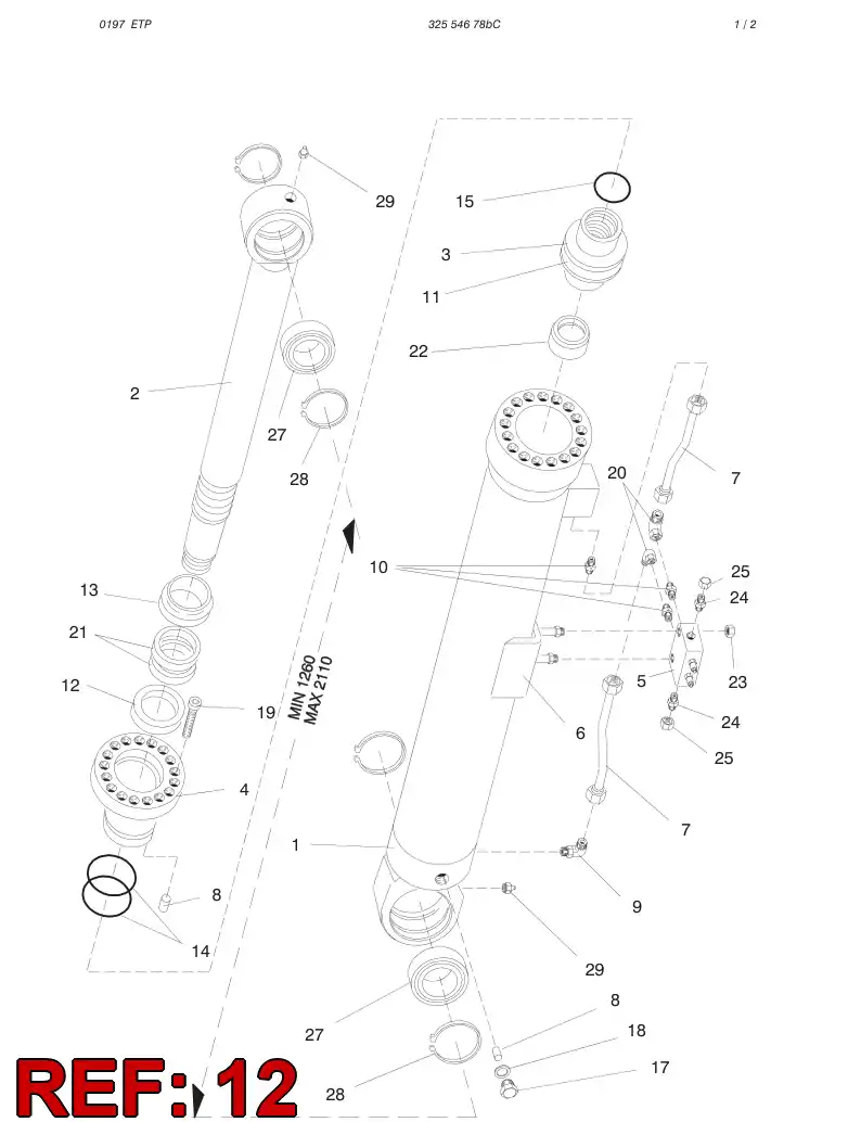 88214929 882 149 29 Seal, Rod - Sandvik Technical Drawing