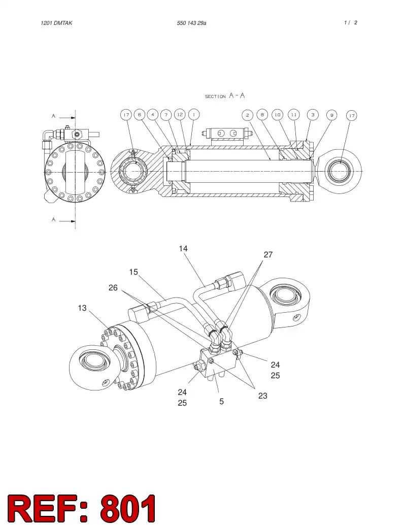 88216129 882 161 29 Seal kit - Sandvik Technical Drawing