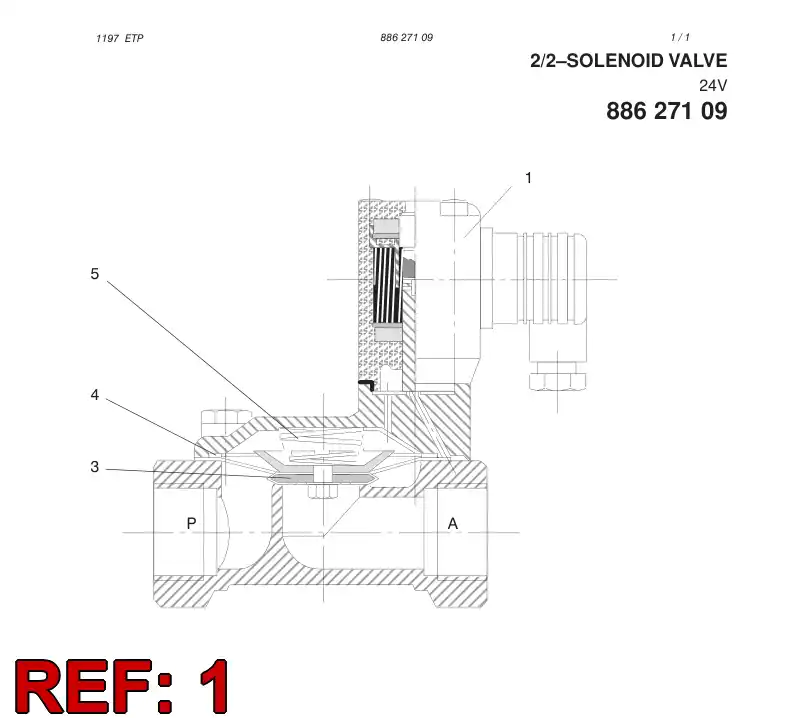88216669 882 166 69 SOLENOID - Sandvik Technical Drawing