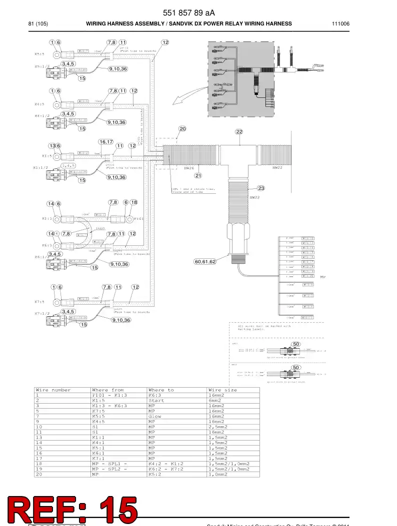 88218429 882 184 29 Pipe, Plastic - Sandvik Technical Drawing