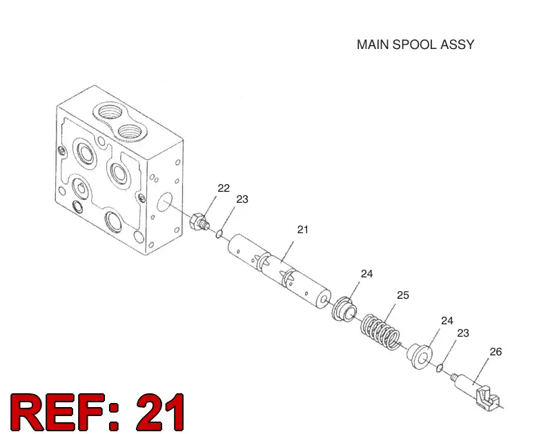 88219439 882 194 39 Spool assembly - Sandvik Technical Drawing