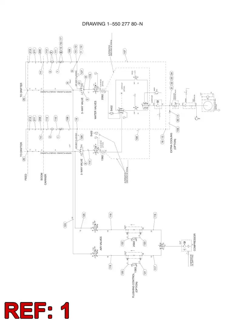 88226699 882 266 99 Valve Assembly, Throttle, Adjustable - Sandvik Technical Drawing