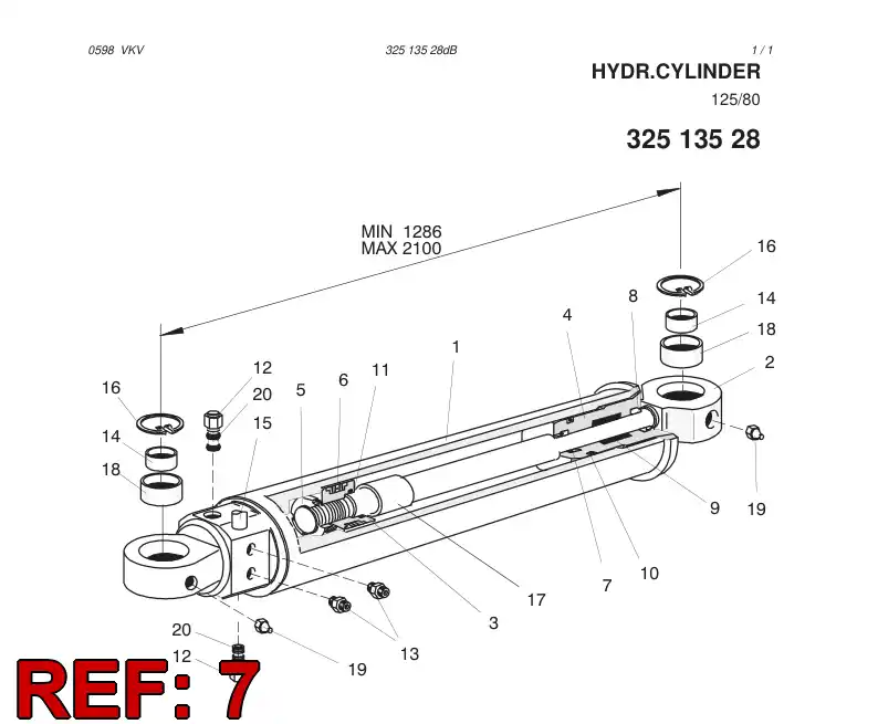 88228179 882 281 79 Seal, Rod - Sandvik Technical Drawing