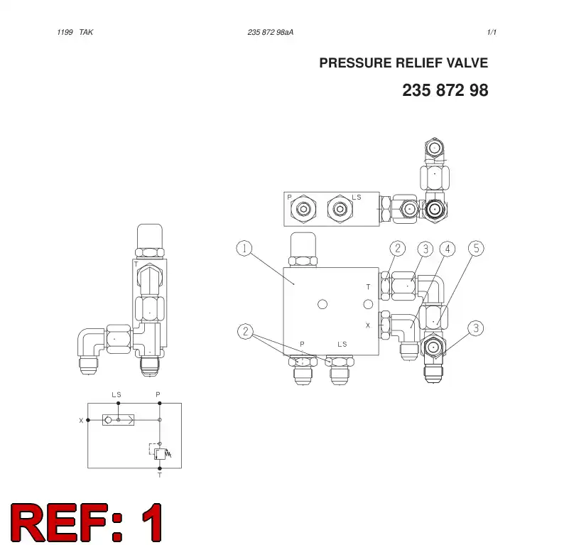 88228589 882 285 89 LS-VALVE GROUP - Sandvik Technical Drawing