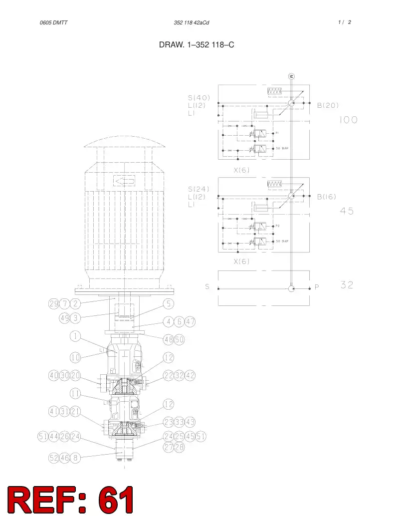 88233979 882 339 79 PISTON PUMP - Sandvik Technical Drawing